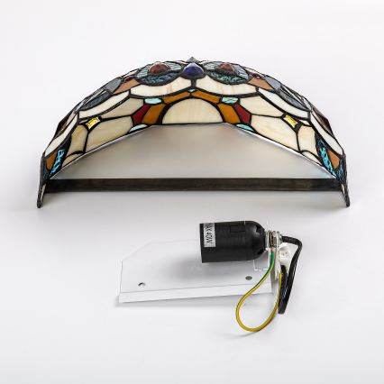 Brilagi - Επιτοίχιο φωτιστικό Tiffany LUISA με βιτρώ 1xE27/40W/230V