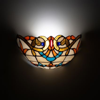 Brilagi - Επιτοίχιο φωτιστικό Tiffany MIRABELLA με βιτρώ 1xE14/40W/230V