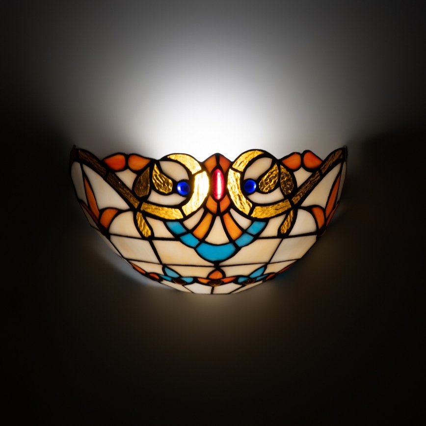 Brilagi - Επιτοίχιο φωτιστικό Tiffany MIRABELLA με βιτρώ 1xE14/40W/230V