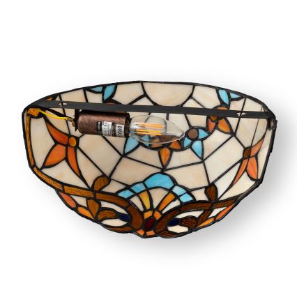 Brilagi - Επιτοίχιο φωτιστικό Tiffany MIRABELLA με βιτρώ 1xE14/40W/230V