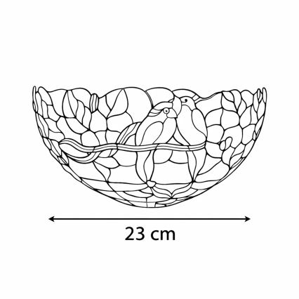 Brilagi - Επιτοίχιο φωτιστικό Tiffany βιτρώ JUNGLE 1xE14/40W/230V