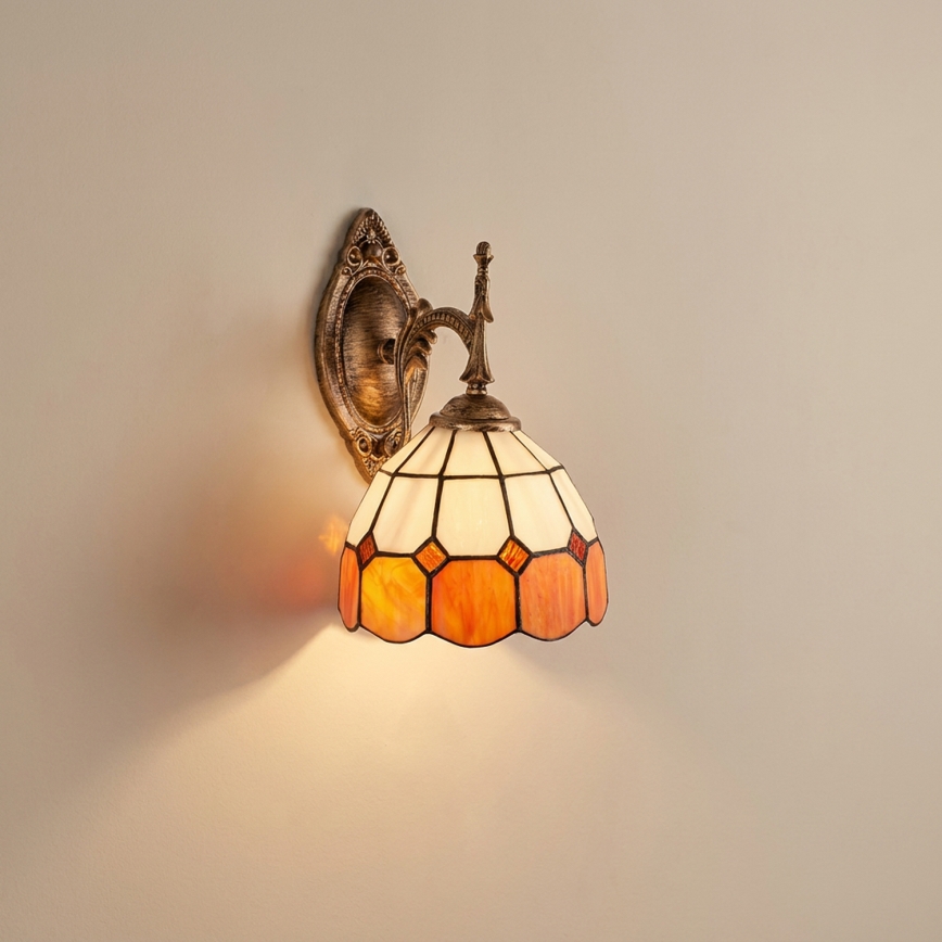 Brilagi - Επιτοίχιο φωτιστικό Tiffany βιτρώ SIENNA 1xE14/40W/230V