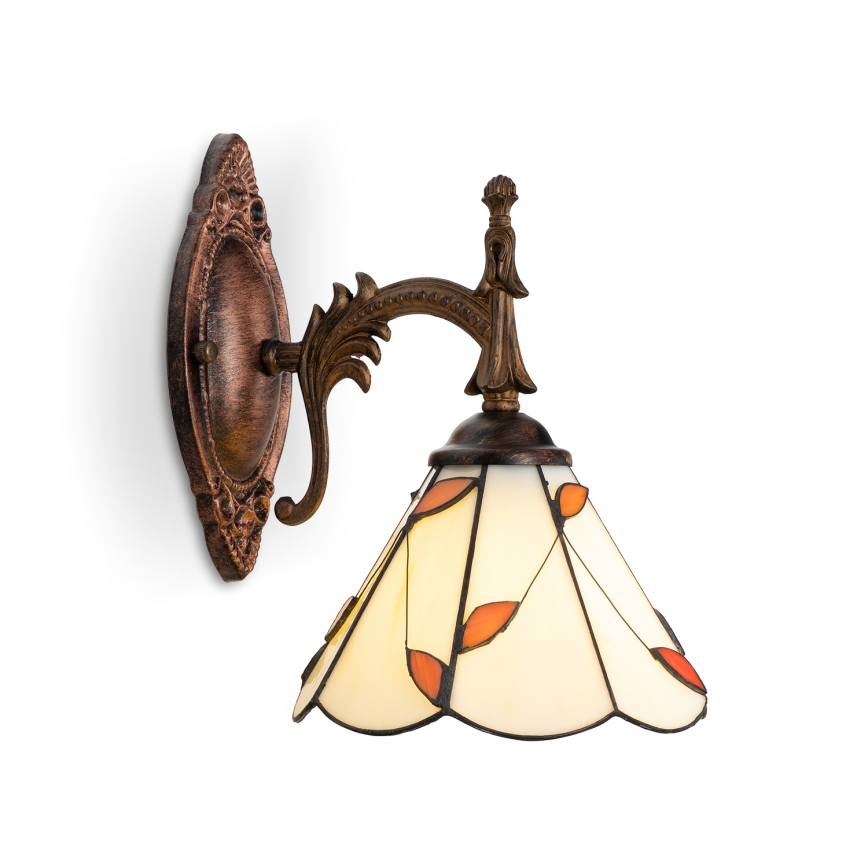 Brilagi - Επιτοίχιο φωτιστικό Tiffany με βιτρώ FOLIA 1xE14/40W/230V