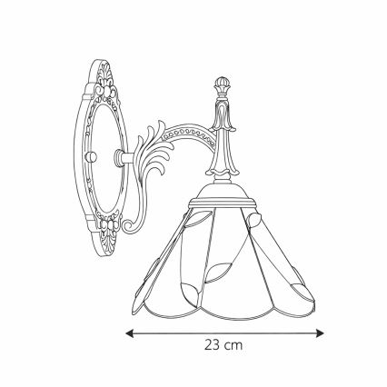 Brilagi - Επιτοίχιο φωτιστικό Tiffany με βιτρώ FOLIA 1xE14/40W/230V