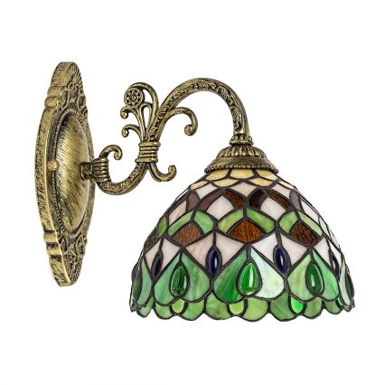 Brilagi - Επιτοίχιο φωτιστικό Tiffany με βιτρώ MARGARET 1xE27/40W/230V