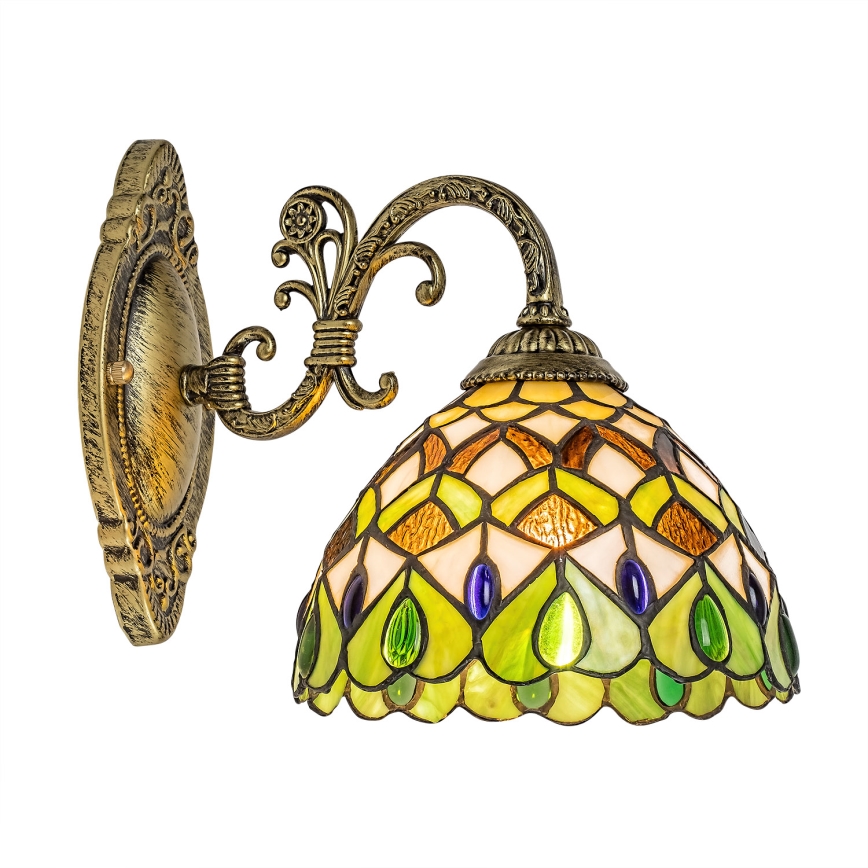 Brilagi - Επιτοίχιο φωτιστικό Tiffany με βιτρώ MARGARET 1xE27/40W/230V
