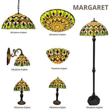 Brilagi - Επιτοίχιο φωτιστικό Tiffany με βιτρώ MARGARET 1xE27/40W/230V