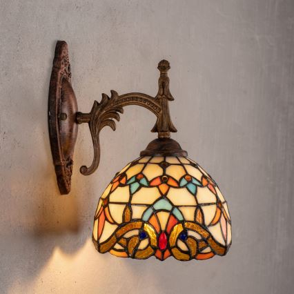 Brilagi - Επιτοίχιο φωτιστικό Tiffany με βιτρώ MIRABELLA 1xE14/40W/230V