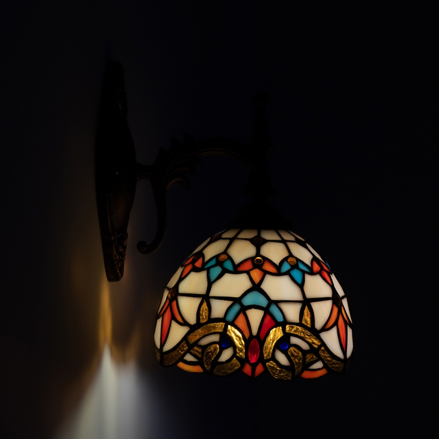 Brilagi - Επιτοίχιο φωτιστικό Tiffany με βιτρώ MIRABELLA 1xE14/40W/230V
