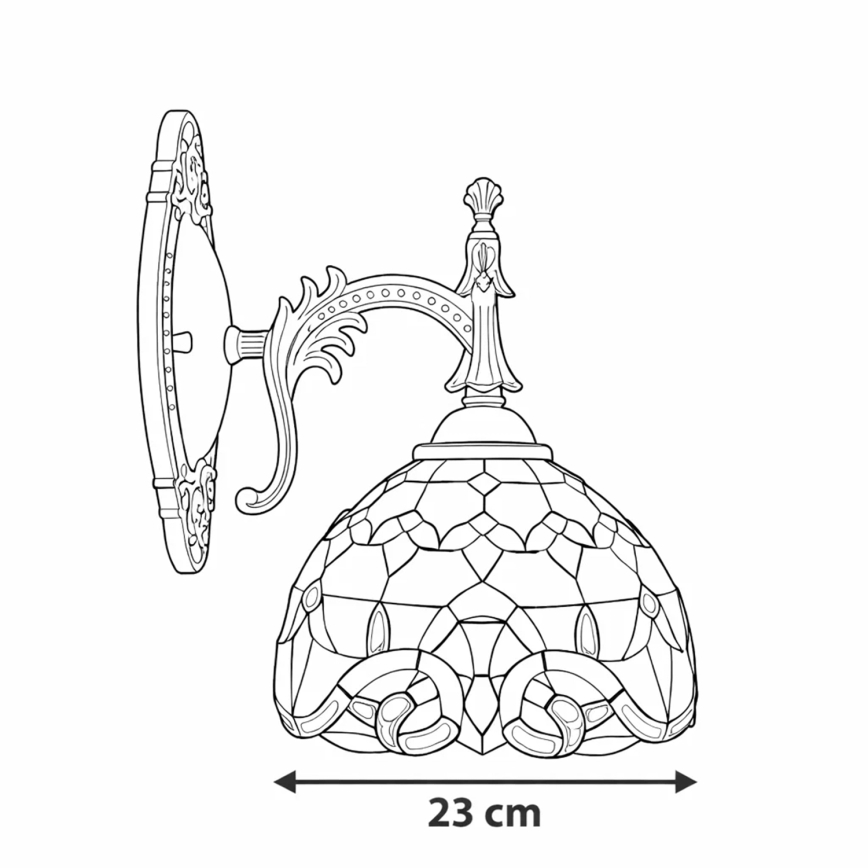 Brilagi - Επιτοίχιο φωτιστικό Tiffany με βιτρώ MIRABELLA 1xE14/40W/230V