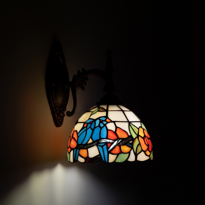 Brilagi - Επιτοίχιο φωτιστικό Tiffany με βιτρό JUNGLE 1xE14/40W/230V