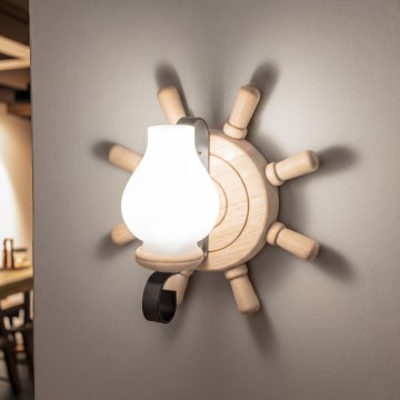 Brilagi - Επιτοίχιο φωτιστικό TIMONA 1xE14/40W/230V, σε απόχρωση δρυός