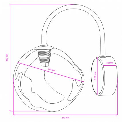 BRILAGI - Επιτοίχιο φωτιστικό VULCANO 1xG9/8W/230V μπρονζέ/καπνιστό μπεζ