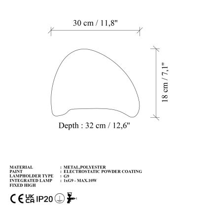Brilagi - Επιτοίχιο φωτιστικό WABI SABI 1xE14/40W/230V λευκό