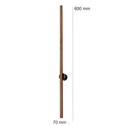 Brilagi - Επιτοίχιο φωτιστικό WOODY LINE LED/7W/230V 4000K 60 cm σε απόχρωση δρυός/κερασιάς