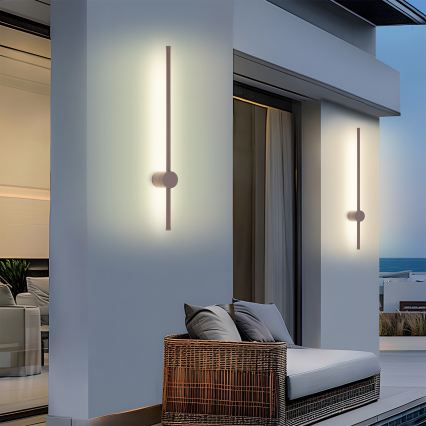 Brilagi - LED Επιτοίχιο φωτιστικό εξωτερικού χώρου AURA LED/12W/230V 3000K IP54 65 cm καφέ CRI 90