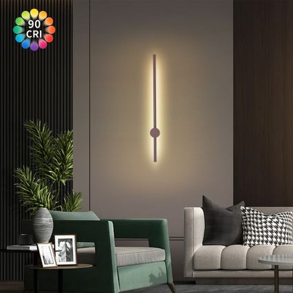Brilagi - LED Επιτοίχιο φωτιστικό εξωτερικού χώρου AURA LED/12W/230V 3000K IP54 65 cm καφέ CRI 90