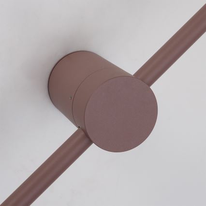 Brilagi - LED Επιτοίχιο φωτιστικό εξωτερικού χώρου AURA LED/12W/230V 3000K IP54 65 cm καφέ CRI 90