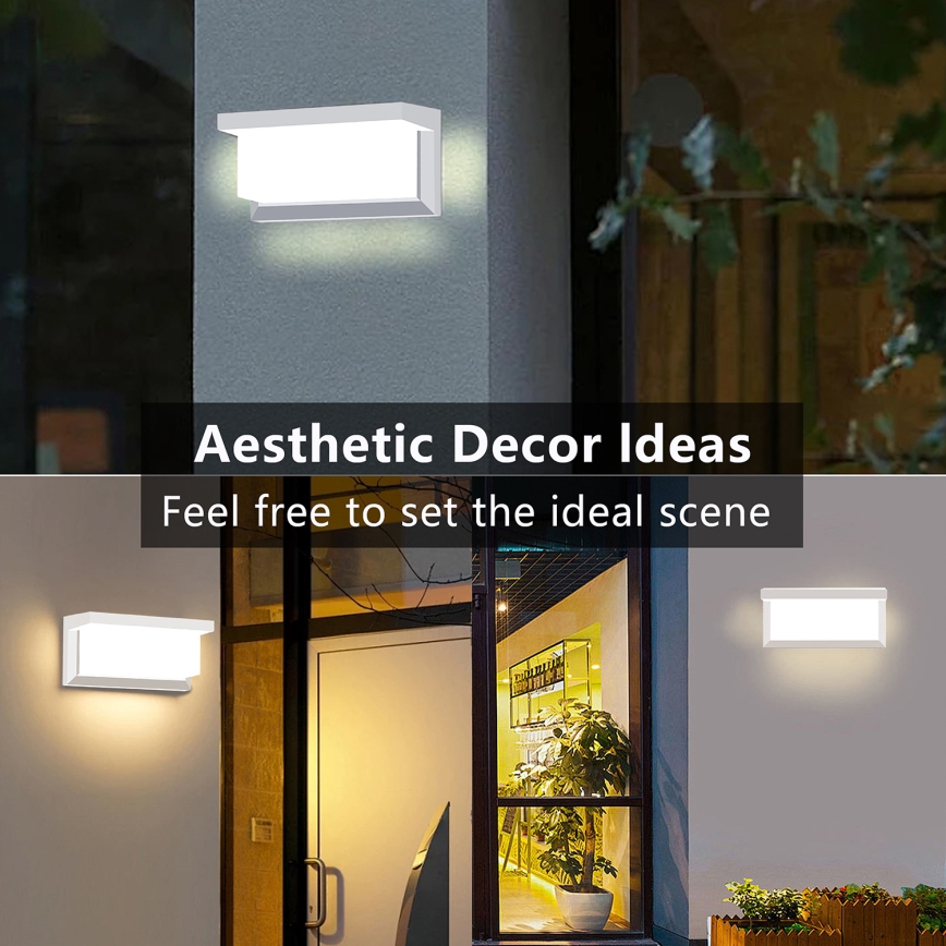 Brilagi - Επιτοίχιο φωτιστικό εξωτερικού χώρου BRICKY 1xE27/60W/230V λευκό IP54