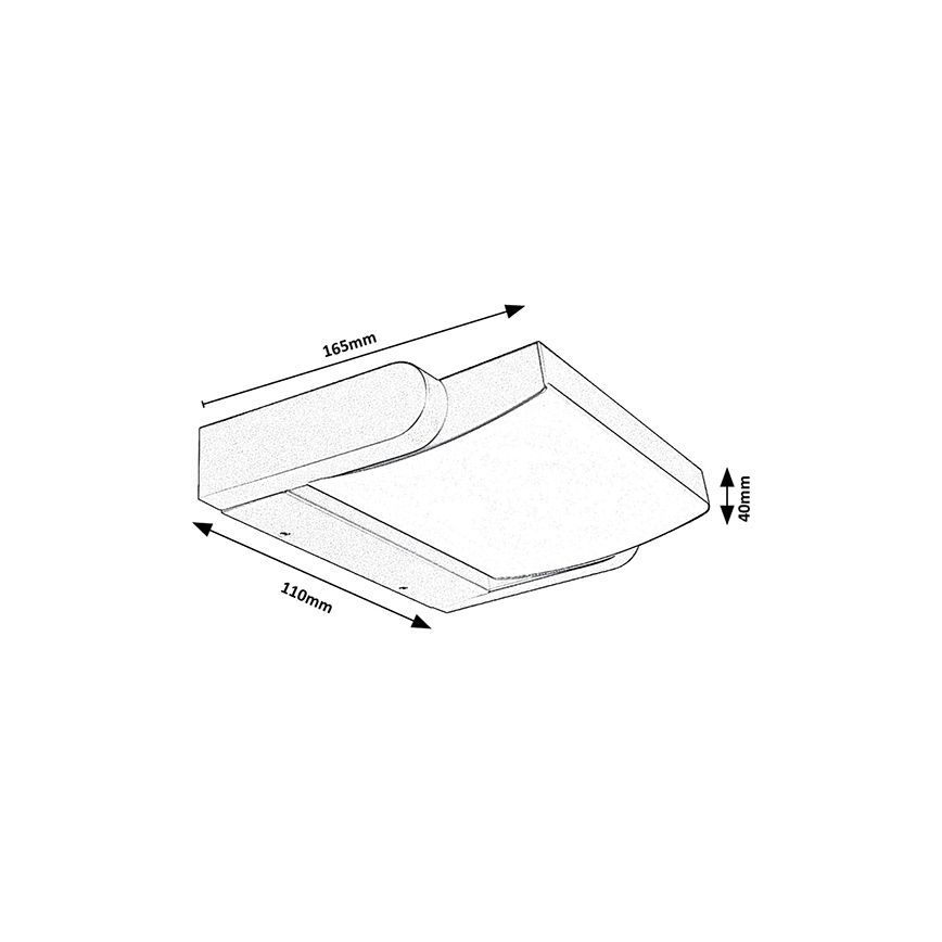 Brilagi - Επιτοίχιο φωτιστικό εξωτερικού χώρου LED ANKLE LED/18W/230V 3000K IP65 ανθρακί