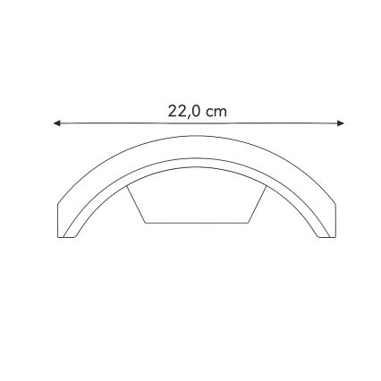 Brilagi - Επιτοίχιο φωτιστικό εξωτερικού χώρου LED ARCELO LED/8W/230V IP54