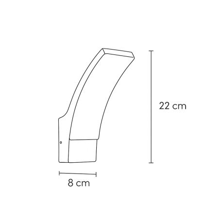 Brilagi - Επιτοίχιο φωτιστικό εξωτερικού χώρου LED ARCELO LED/9W/230V IP44