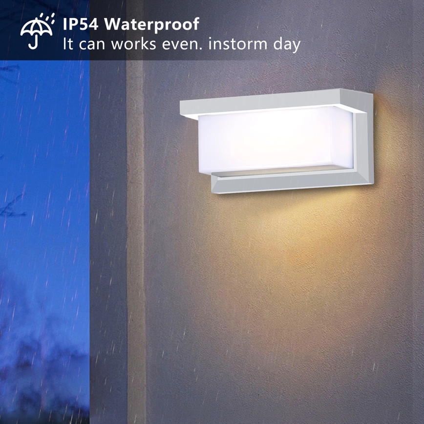 Brilagi - Επιτοίχιο φωτιστικό εξωτερικού χώρου LED BRICKY LED/12W/230V λευκό IP54