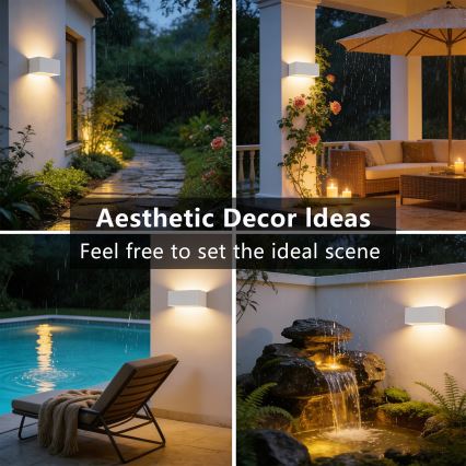 Brilagi - Επιτοίχιο φωτιστικό εξωτερικού χώρου LED DONNANI LED/7W/230V 20 cm λευκό IP44