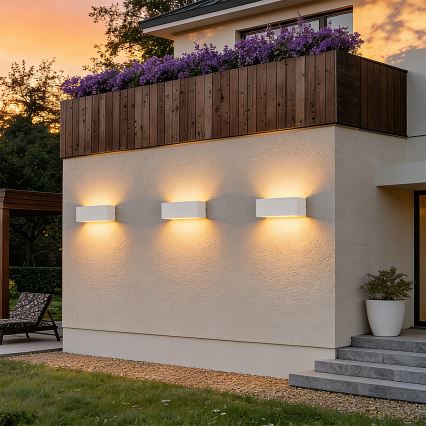 Brilagi - Επιτοίχιο φωτιστικό εξωτερικού χώρου LED DONNANI LED/7W/230V 20 cm λευκό IP44