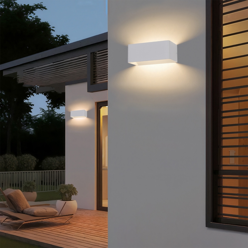 Brilagi - Επιτοίχιο φωτιστικό εξωτερικού χώρου LED DONNANI LED/7W/230V 20 cm λευκό IP44