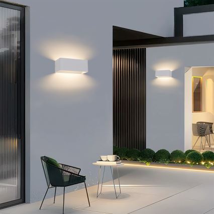 Brilagi - Επιτοίχιο φωτιστικό εξωτερικού χώρου LED DONNANI LED/7W/230V 20 cm λευκό IP44