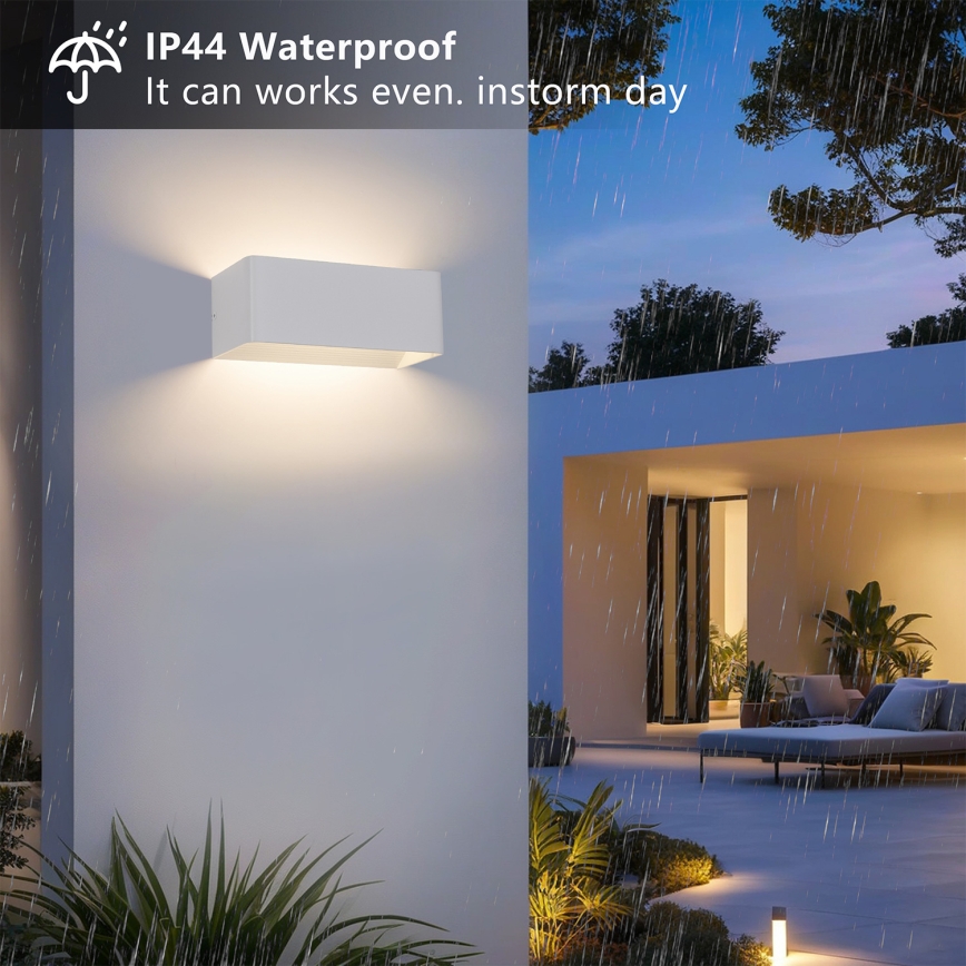 Brilagi - Επιτοίχιο φωτιστικό εξωτερικού χώρου LED DONNANI LED/7W/230V 20 cm λευκό IP44