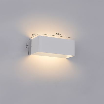 Brilagi - Επιτοίχιο φωτιστικό εξωτερικού χώρου LED DONNANI LED/7W/230V 20 cm λευκό IP44