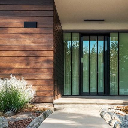 Brilagi - Επιτοίχιο φωτιστικό εξωτερικού χώρου LED DOUBLE CUBE LED/12W/230V μαύρο IP65