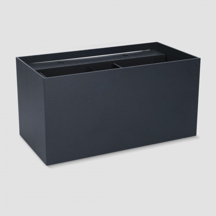 Brilagi - Επιτοίχιο φωτιστικό εξωτερικού χώρου LED DOUBLE CUBE LED/12W/230V μαύρο IP65