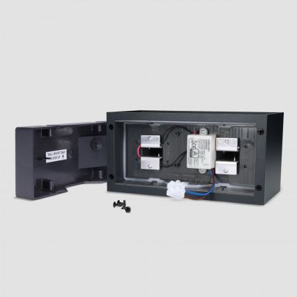 Brilagi - Επιτοίχιο φωτιστικό εξωτερικού χώρου LED DOUBLE CUBE LED/12W/230V μαύρο IP65