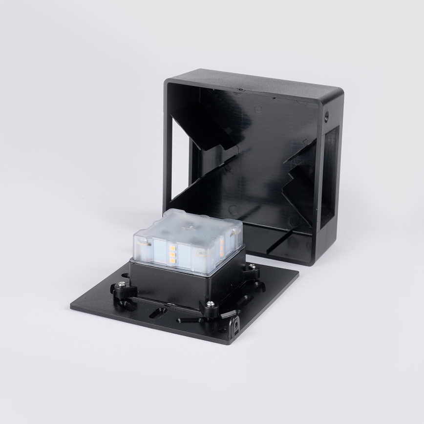 Brilagi - Επιτοίχιο φωτιστικό εξωτερικού χώρου LED DOUBLERAY LED/6W/230V μαύρο IP54