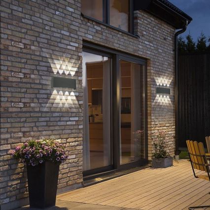 Brilagi - Επιτοίχιο φωτιστικό εξωτερικού χώρου LED FLAREBOX LED/8W/230V ανθρακί IP65