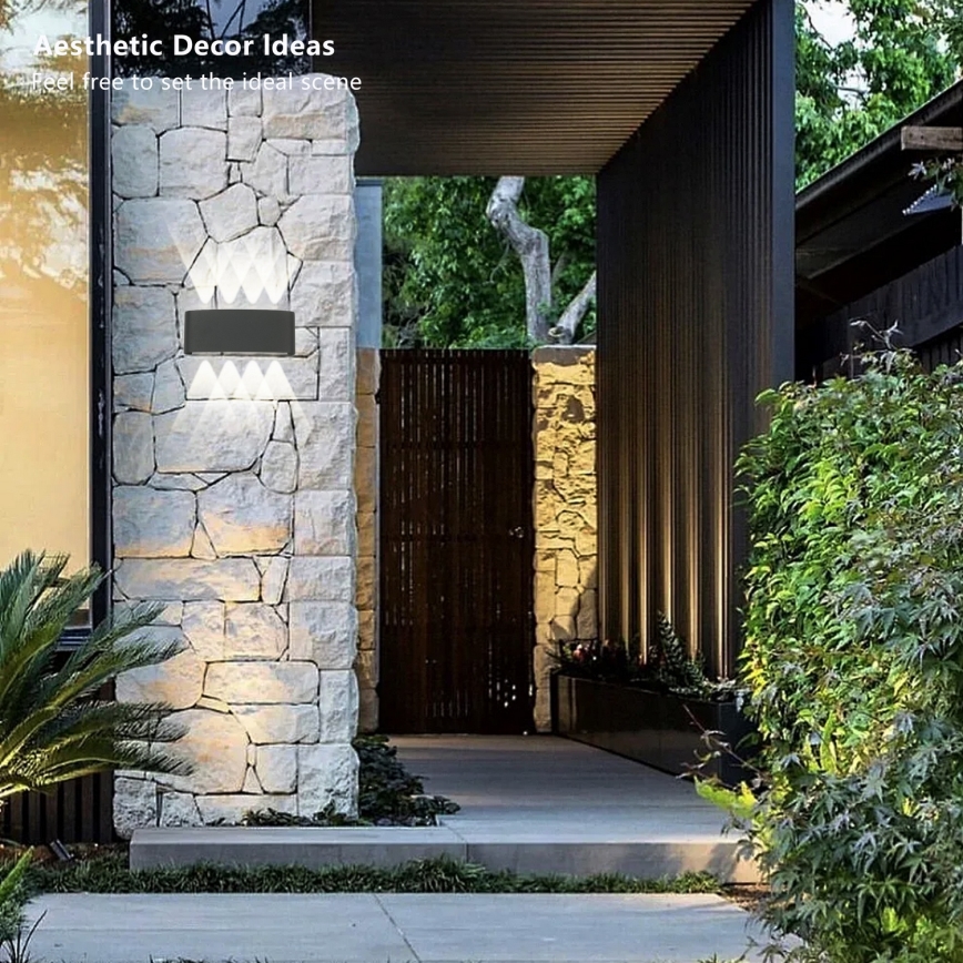 Brilagi - Επιτοίχιο φωτιστικό εξωτερικού χώρου LED FLAREBOX LED/8W/230V ανθρακί IP65