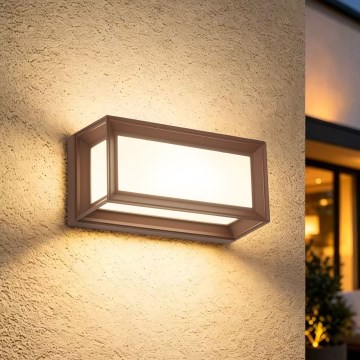 Brilagi - Επιτοίχιο φωτιστικό εξωτερικού χώρου LED PARKER LED/12W/230V 3000/4500/6000K καφέ IP44