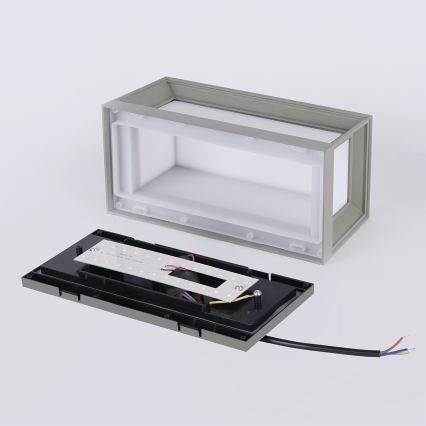 Brilagi - Επιτοίχιο φωτιστικό εξωτερικού χώρου LED PARKER LED/12W/230V γκρι IP44