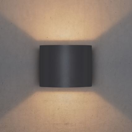 Brilagi - Επιτοίχιο φωτιστικό εξωτερικού χώρου LED RONDO LED/6W/230V ανθρακί IP54
