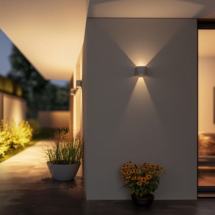 Brilagi - Επιτοίχιο φωτιστικό εξωτερικού χώρου LED RONDO LED/6W/230V γκρι IP54