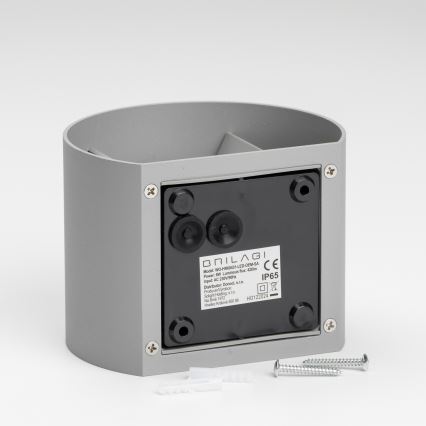 Brilagi - Επιτοίχιο φωτιστικό εξωτερικού χώρου LED RONDO LED/6W/230V γκρι IP54