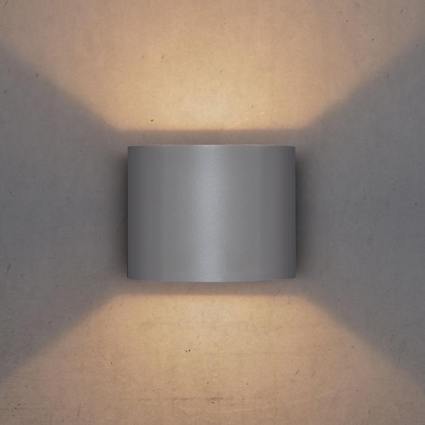 Brilagi - Επιτοίχιο φωτιστικό εξωτερικού χώρου LED RONDO LED/6W/230V γκρι IP54