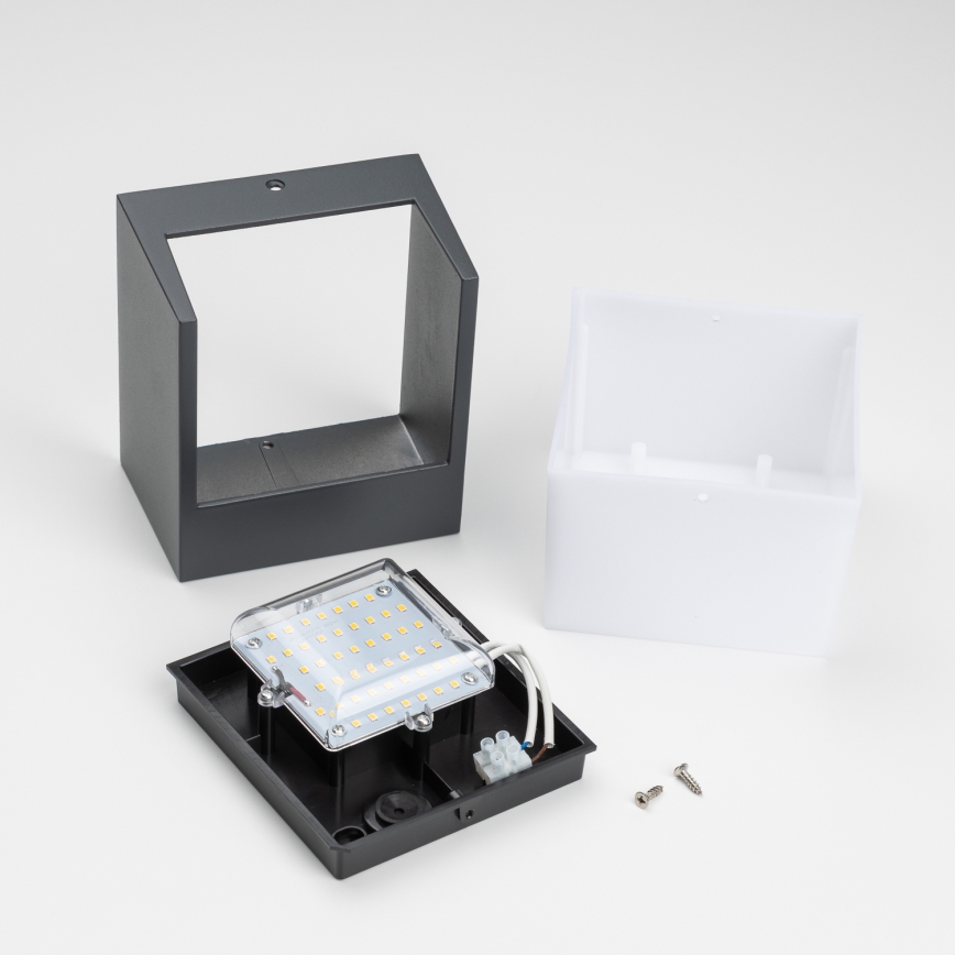 Brilagi - Επιτοίχιο φωτιστικό εξωτερικού χώρου LED TERNI LED/12W/230V ανθρακί IP44