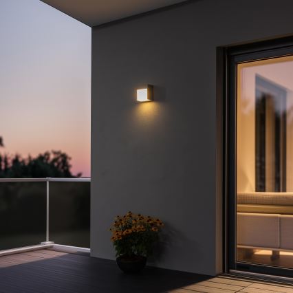 Brilagi - Επιτοίχιο φωτιστικό εξωτερικού χώρου LED TERNI LED/12W/230V γκρι IP44