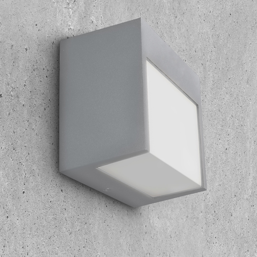 Brilagi - Επιτοίχιο φωτιστικό εξωτερικού χώρου LED TERNI LED/12W/230V γκρι IP44