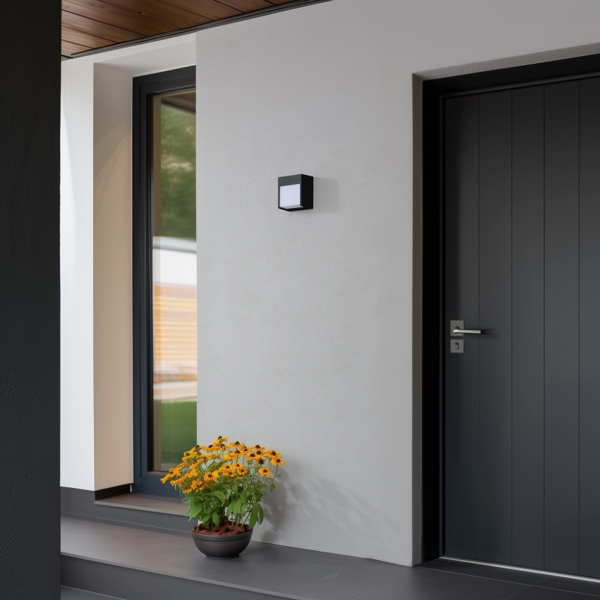 Brilagi - Επιτοίχιο φωτιστικό εξωτερικού χώρου LED TERNI LED/12W/230V μαύρο IP44