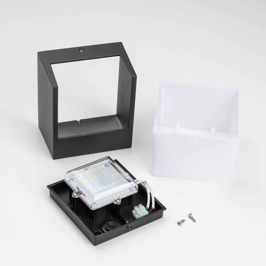 Brilagi - Επιτοίχιο φωτιστικό εξωτερικού χώρου LED TERNI LED/12W/230V μαύρο IP44